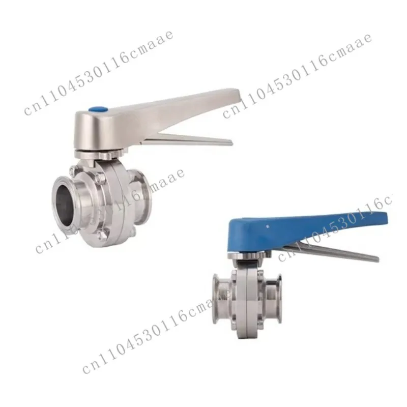 Stainless Steel Sanitary Butterfly Valve Flanged  Tri-Clamp Manual and Pneumatic Options