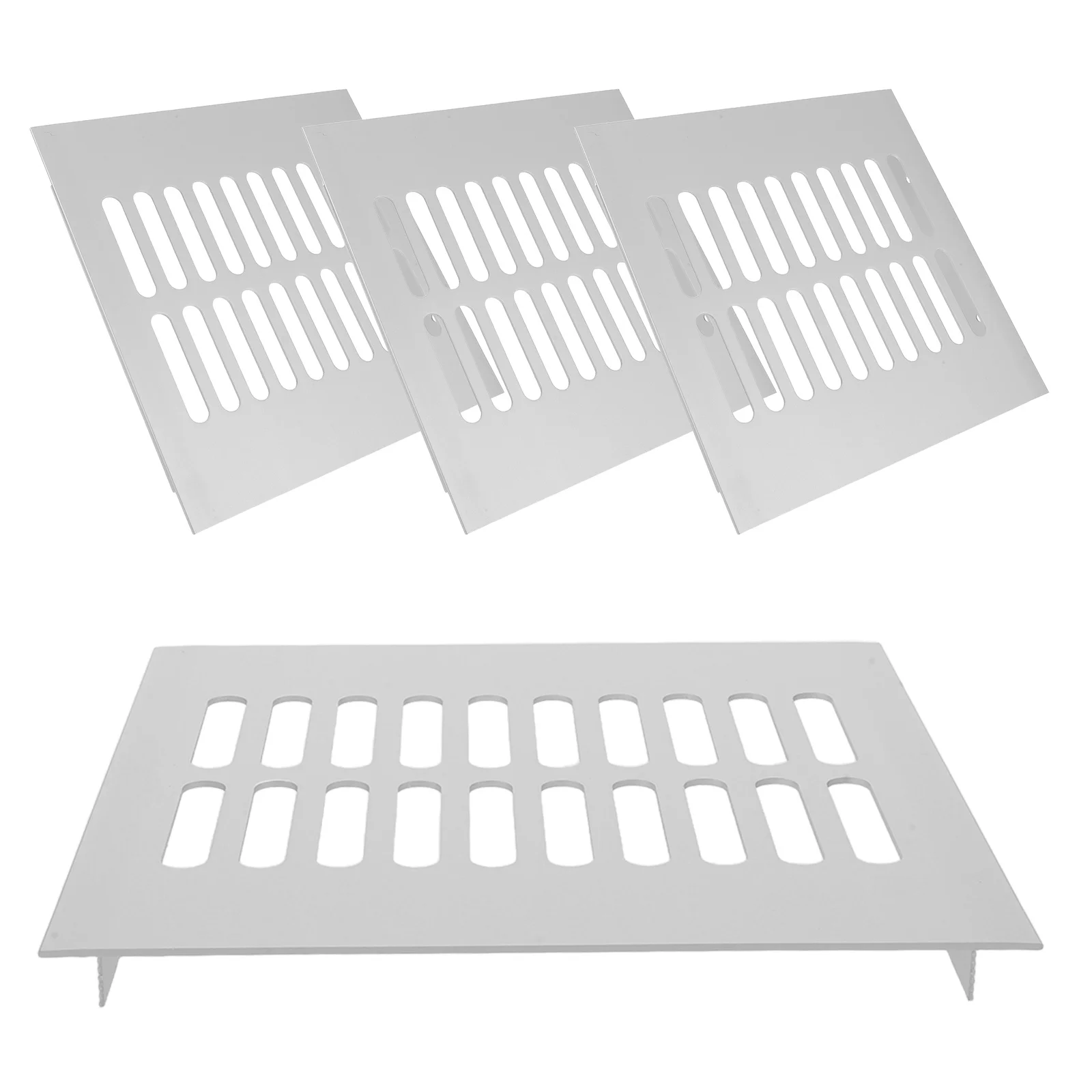 

4pcs 150Mm Square Aluminum Alloy Cabinet Ventilation Grille Airflow Cover For Kitchen Wardrobe Shoe Cabinet Flat Metal