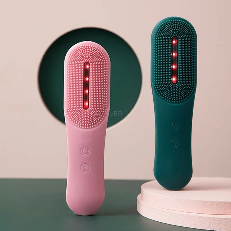 แปรงทำความสะอาดผิวหน้าไฟฟ้าซิลิโคนโฟตอนฟื้นฟูผิวหน้ากันน้ำเครื่องนวดความงามแปรงทำความสะอาดผิวหน้า