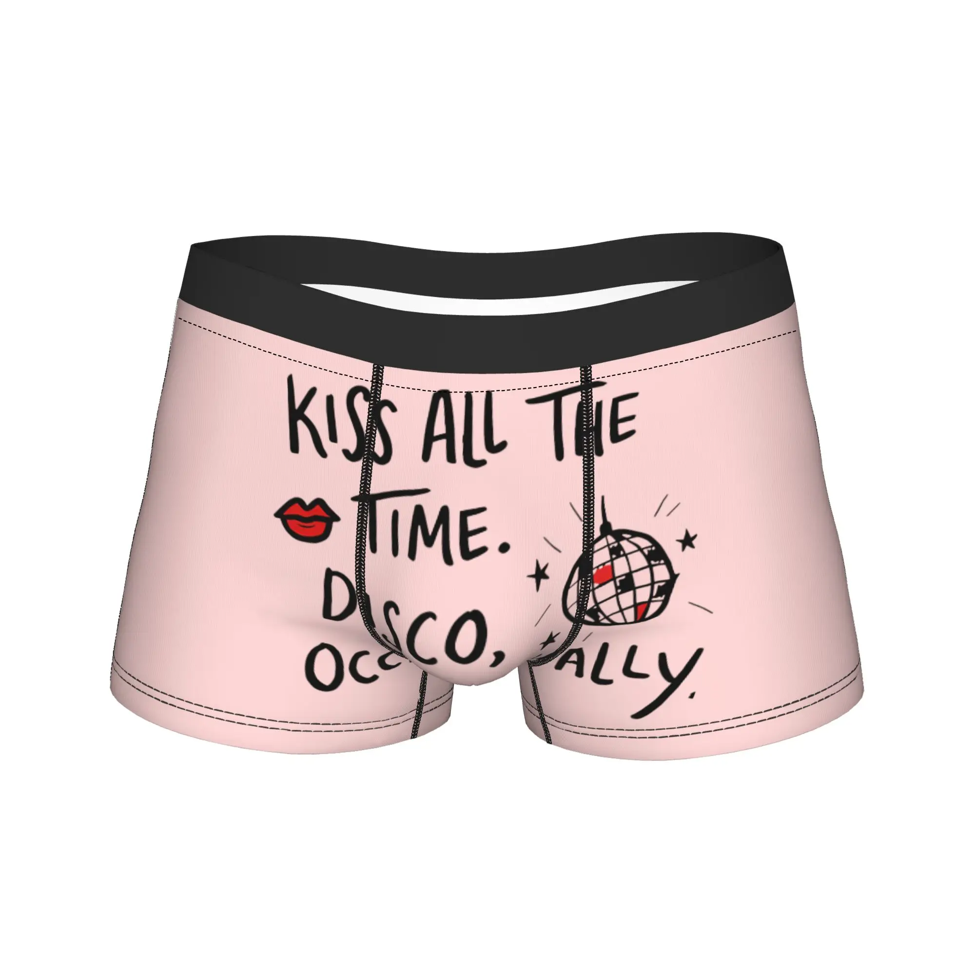 Harry Styles Kiss All The Time Disco Underwear  Pattern Trunk Trenky Males Panties Breathable Boxer Brief Gift Idea