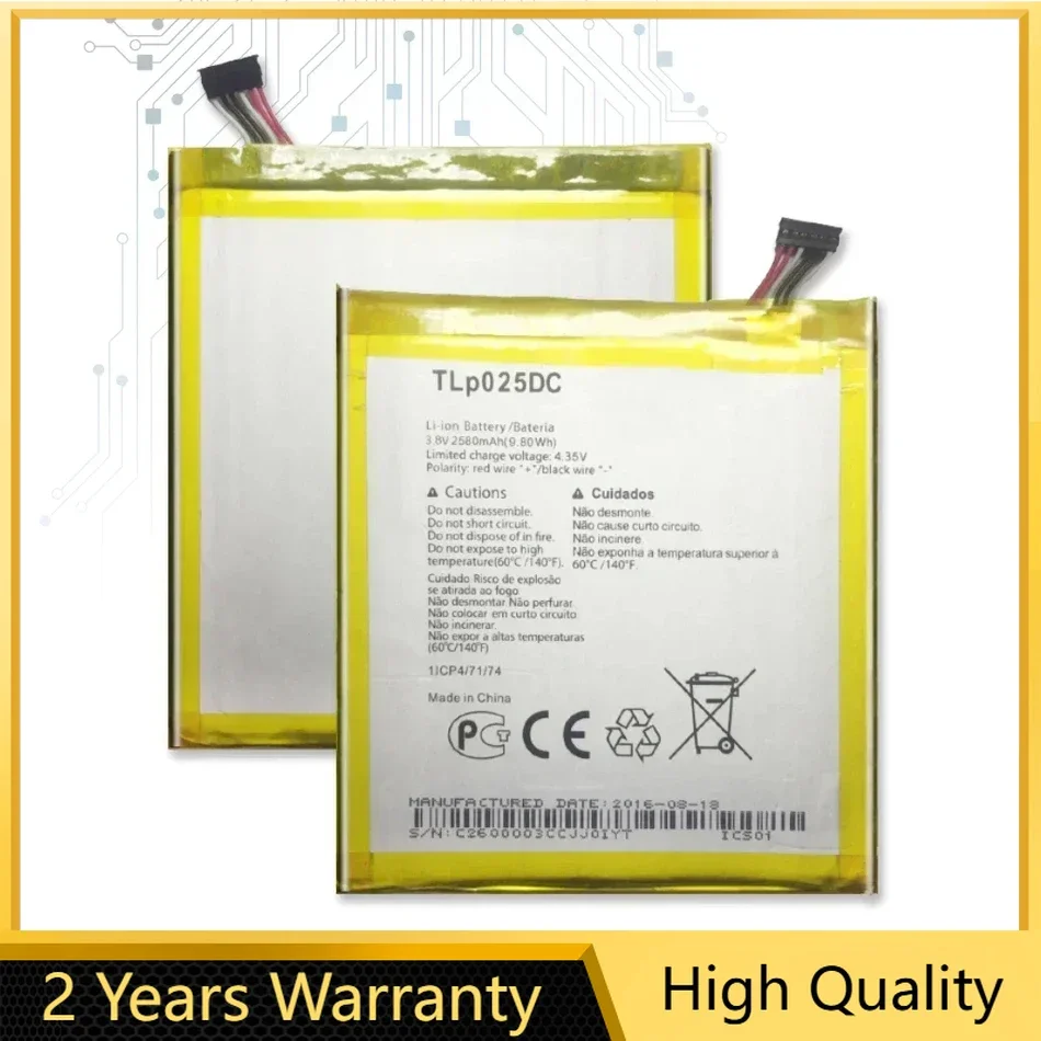 Сменный аккумулятор для Alcatel Pixi 4 6,0, OT 9001A, X, D 8050D, OT-8050, 2580 мАч, TLP025DC, TLp025D2, номер отслеживания