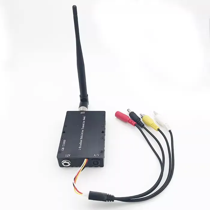 4CH 1.2G 5W 1.2Ghz 5000mW Wireless AV Video Audio Transmitter / Receiver High Gain Antenna Long Range Transmittion