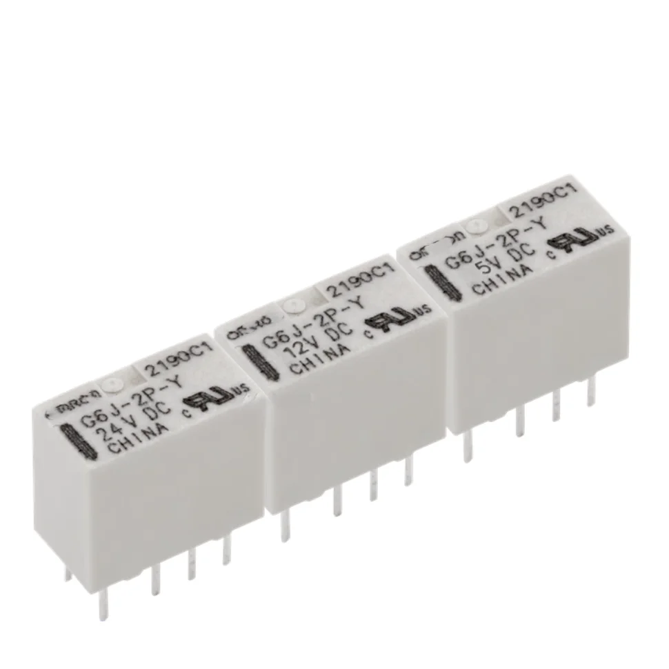 10 Uds original G6J-2P-Y 5VDC DC5 5V G6J-2P-Y 12VDC DC12 12V G6J-2P-Y 24VDC DC24 24V señal de relé DPDT 30VDC 1A DIP, 5,7x10,6mm