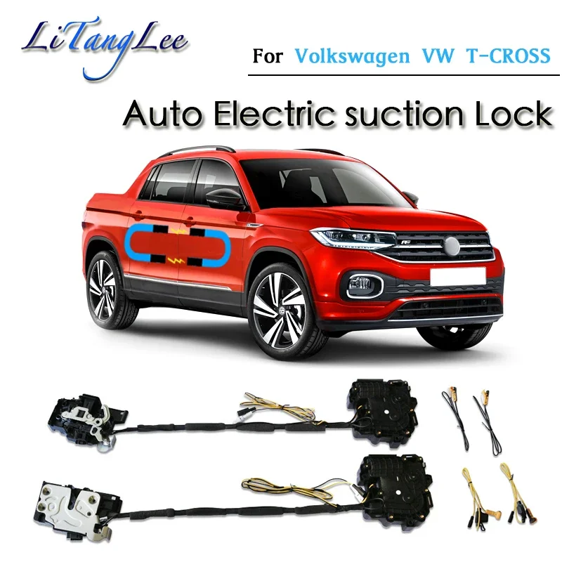 For Volkswagen VW T-CROSS 2020-2024 Car Soft Close Door Latch Pass Lock Actuator Electric Absorption Suction Silence Closer