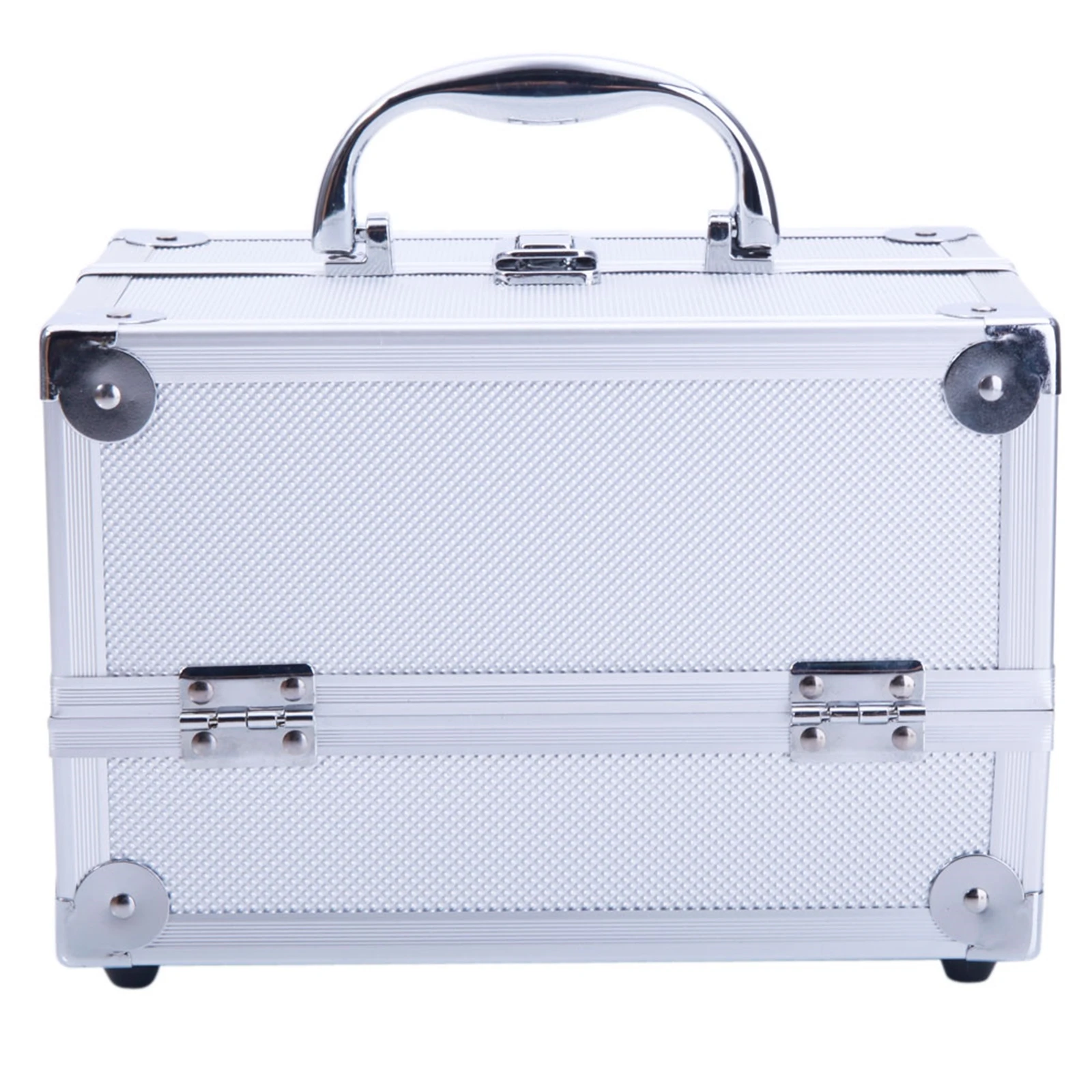 SM-2176 Aluminum Makeup Train Case Jewelry Box Cosmetic Organizer with Mirror 9