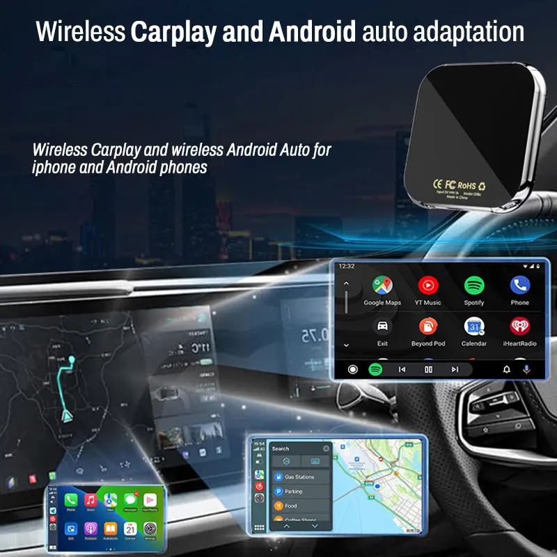 OEM 5.0 Wireless Carplay AI Box Dongle Smart Car Key Converte Carplay cablato in CarPlay wireless/Android Auto Plug & Play