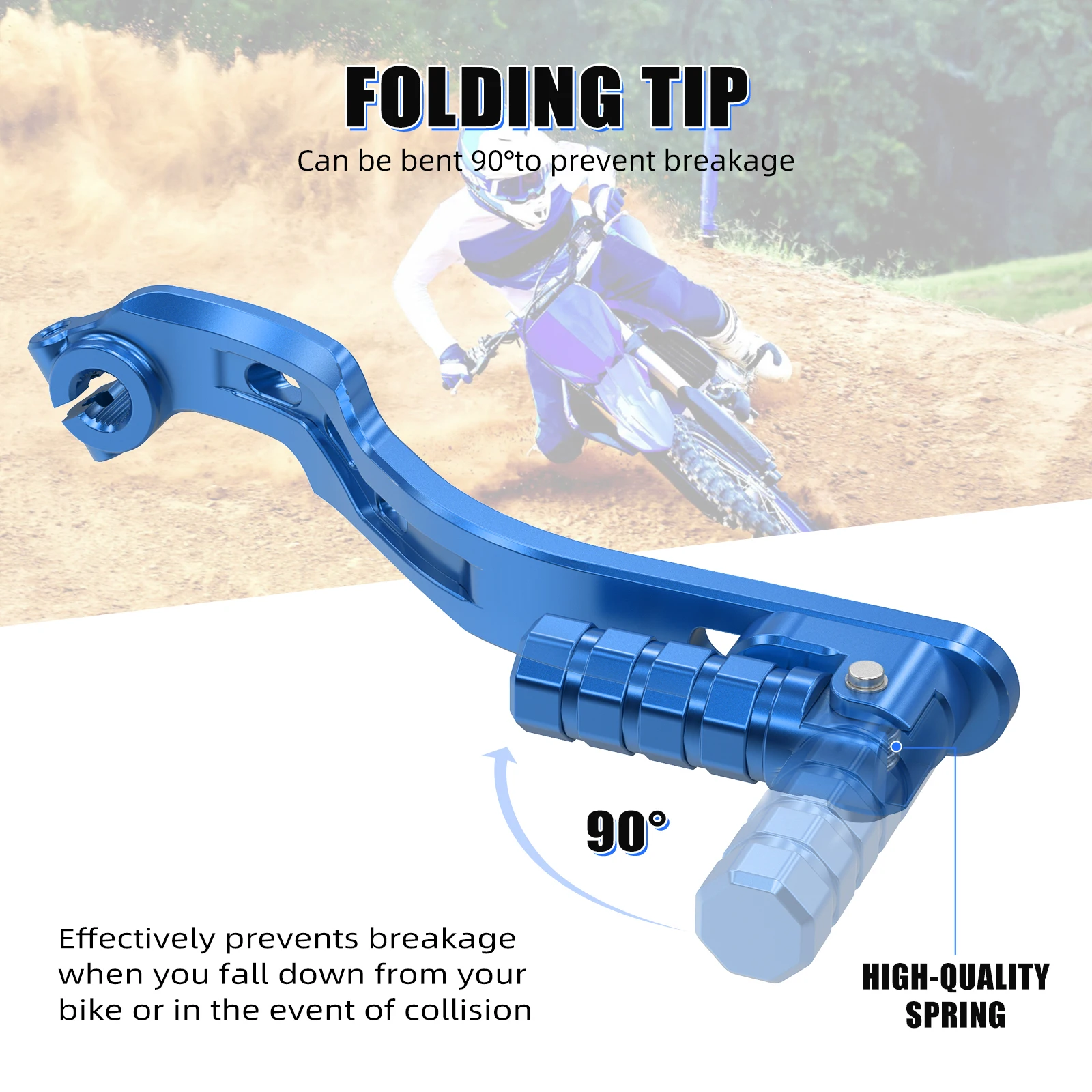 NICECNC Für Yamaha Raptor 700R 2013-2026 Schalthebel Schaltstufe Pedal Aluminium Federzug Einstellbar ATV Zubehör – Detail 8