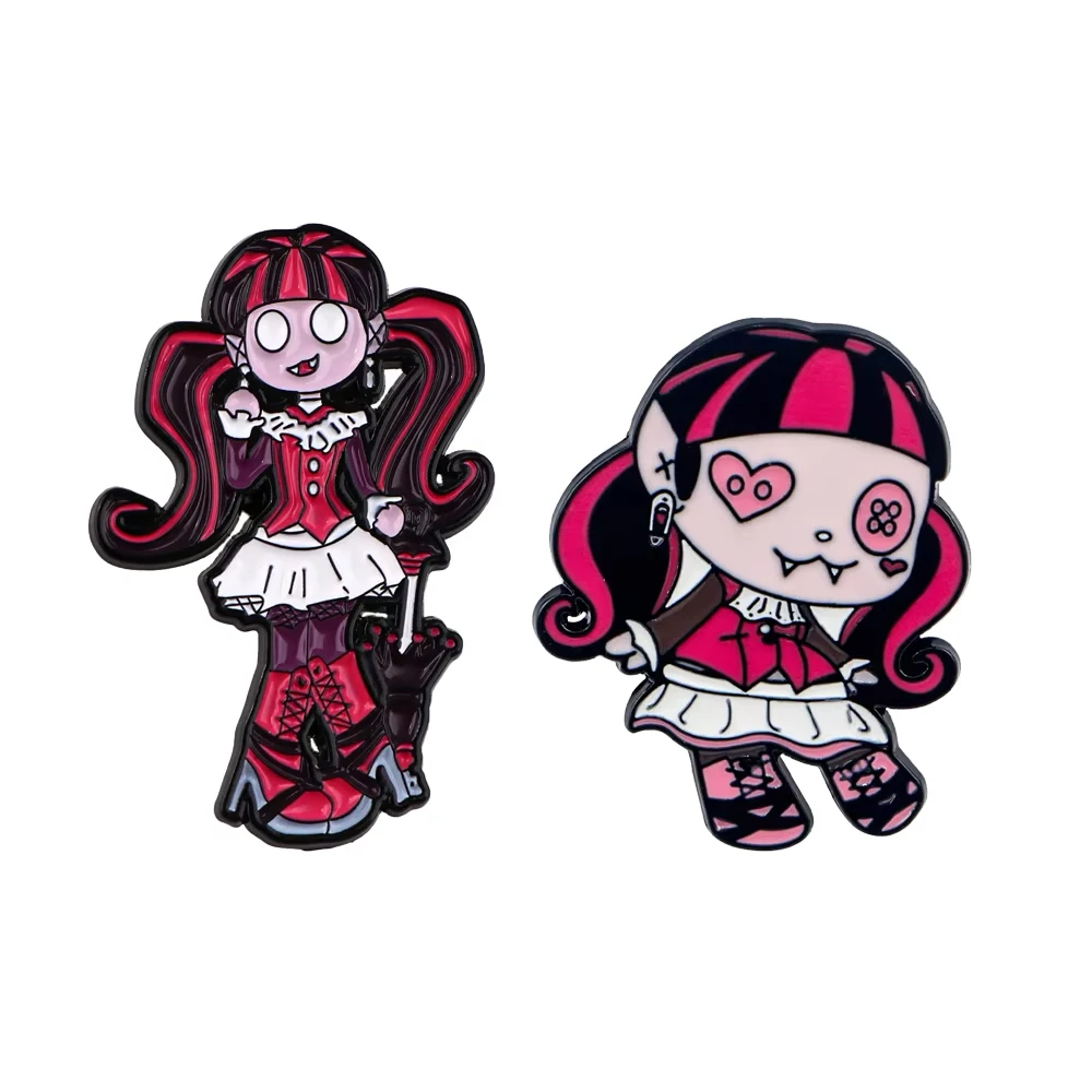 

Anime Girl Enamel Pin Badge Brooch Lapel Pin for Backpack Fashion Jewelry Accessory Gift for Friends Clothing Brooches