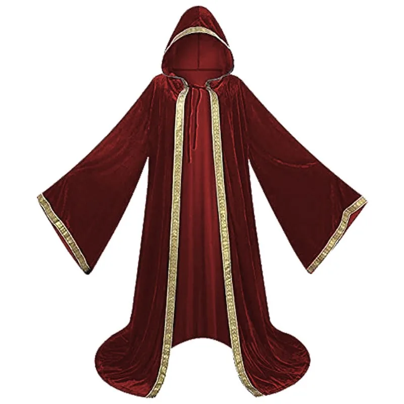 

Halloween Grim Reaper Cloak Cosplay Cape 4 Colors Velvet Godfather Costume