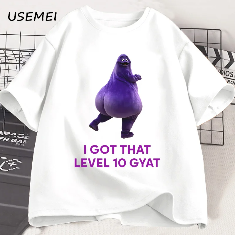 I Got That Level 10 Gyat Funny Meme T Shirt Women Men Joke Graphic T Shirts Casual Cotton Short Sleeve Printed T-shirt Tees