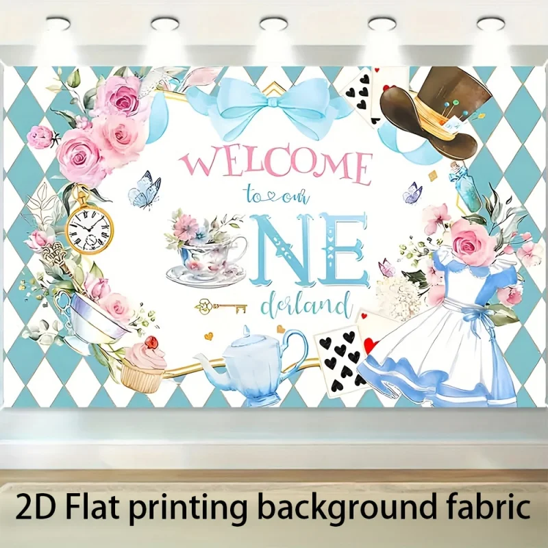 1 Feliz primer cumpleaños azul, pancarta decorativa multifuncional, adecuada para uso en interiores/decoración al aire libre, No requiere electricidad