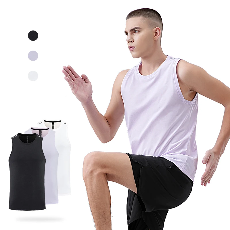 

Мужской жилет для бега из ледяного шелка, быстросохнущие спортивные топы для марафонских тренировок, тренажерного зала и баскетбола, легкая дышащая рубашка без рукавов