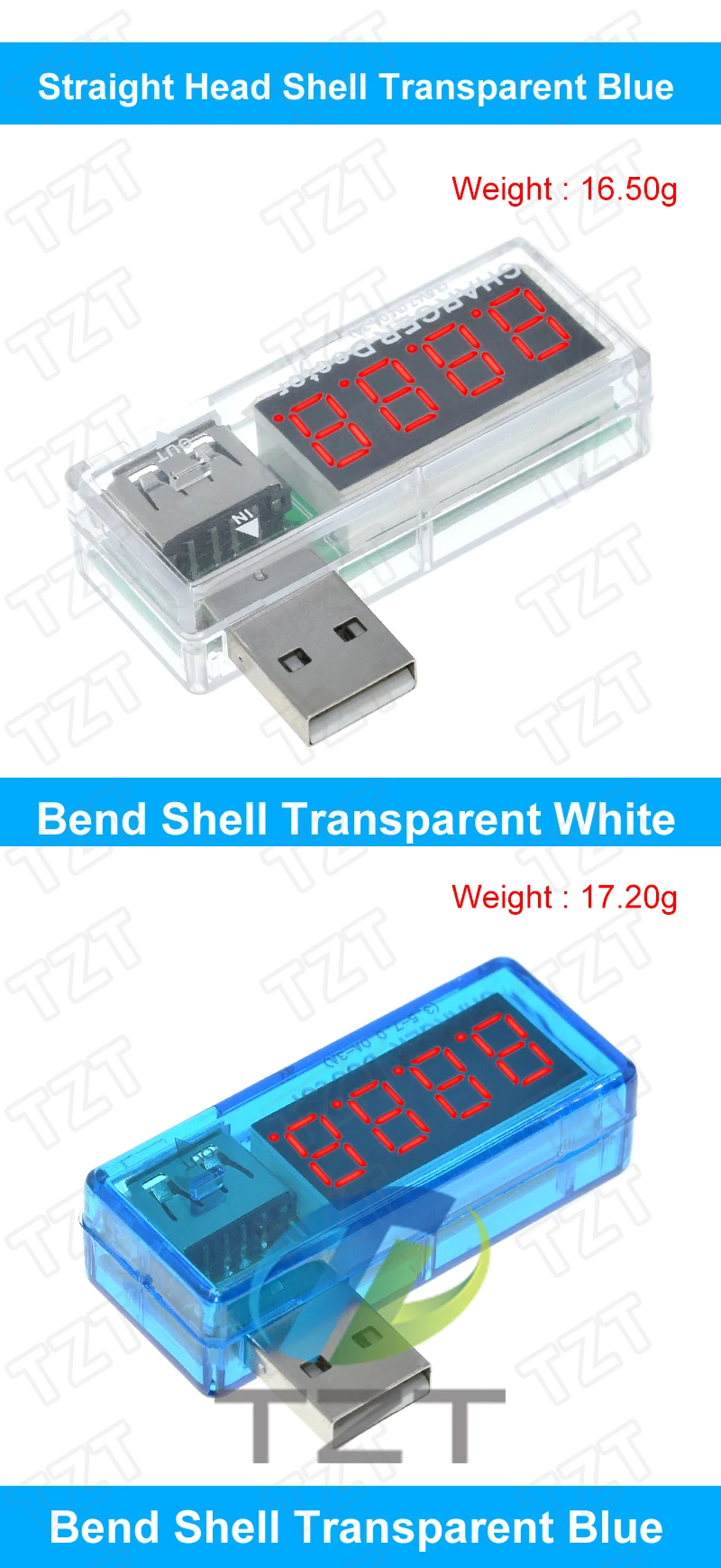 TZT 1/3 Stück Digitaler USB-Mobilstrom-Lade-Strom-Spannungs-Tester Modul Mini USB-Ladegerät-Diagnosegerät – Detail 7
