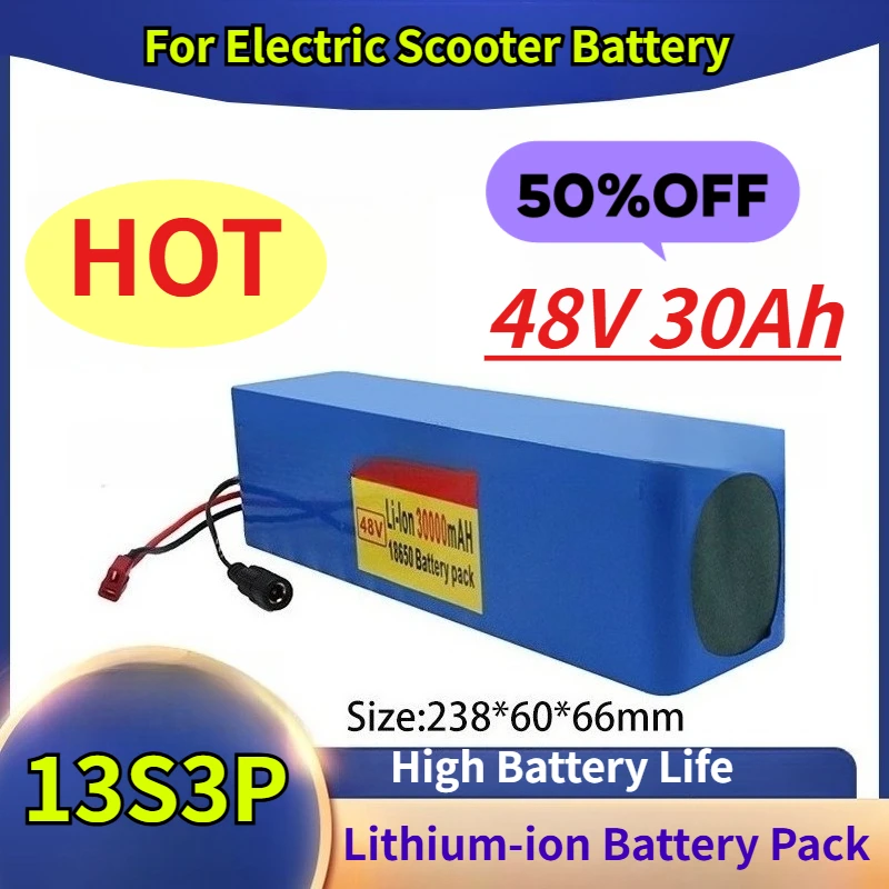

13S3P 48V 30Ah 18650 Lithium-ion Battery Pack for Electric Scooter Battery High Battery Life