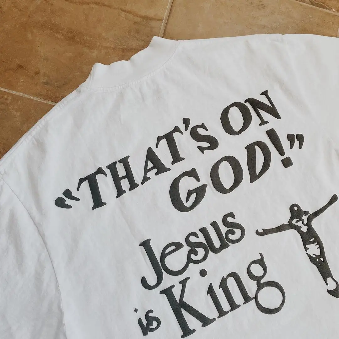 2022ss Music Album JESUS IS KING T Shirt Men Women 1:1 High Quality Foam Printing Kanye West Tee Tour Tops Ye Short Sleeve