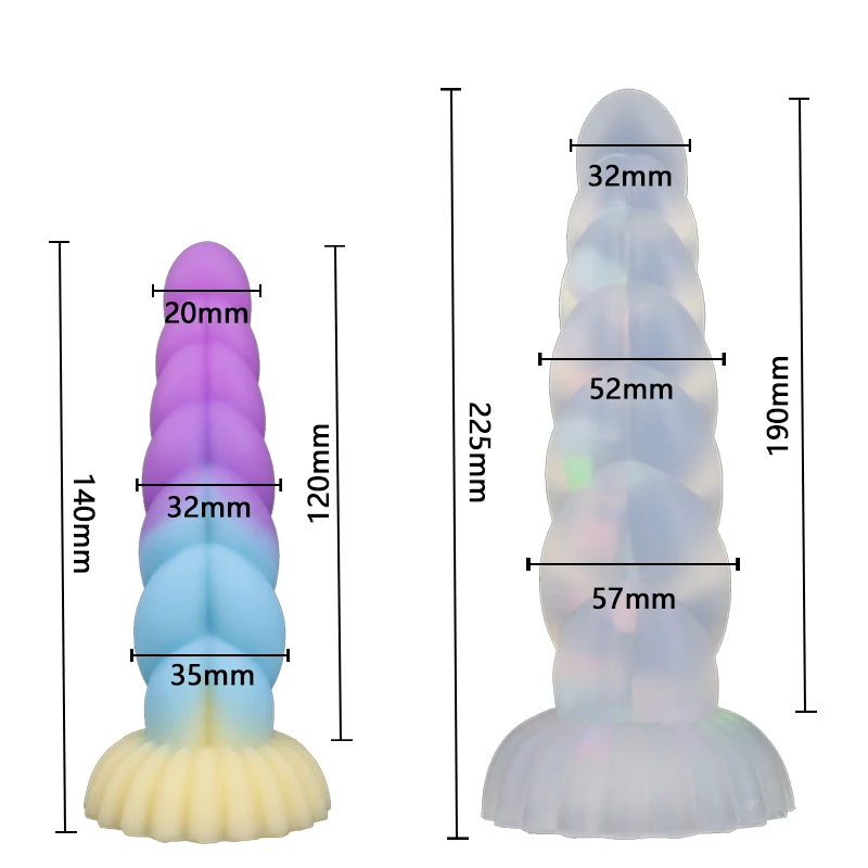 Silicone Soft Luminous Dildo Anal Toys for Women Men Masturbator Glowing Butt Plug Big Dildos with Suction Cup Adult Sex Toy