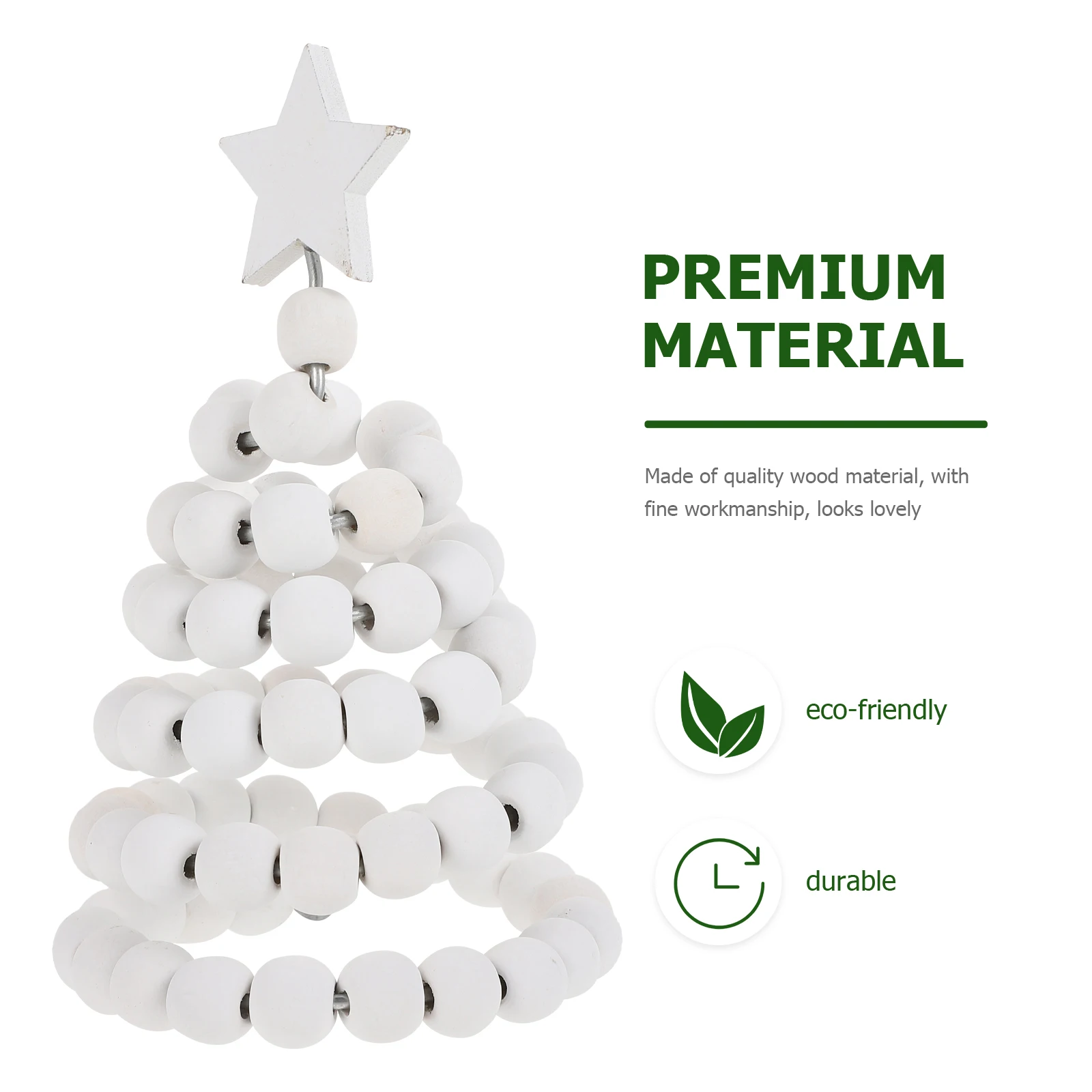 

Xmas Ornament Wooden Beads Christmas Tree Decoration Decorative Adorn Decorations Desktop Adornment Office