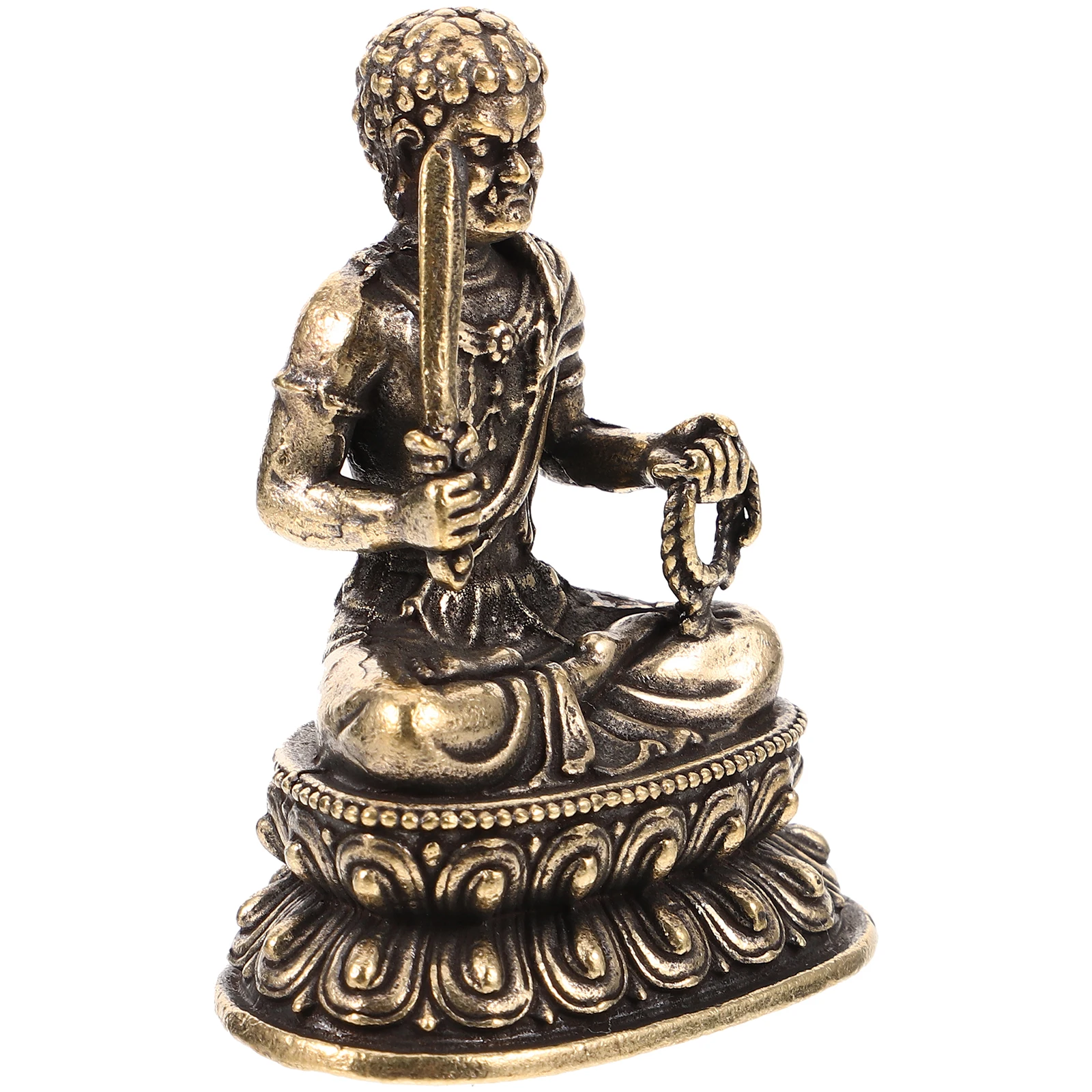 

Статуя Будды, неубимый король, привлекает богатство, процветает, декор, украшения для стола, офисная медная фигурка, скульптура