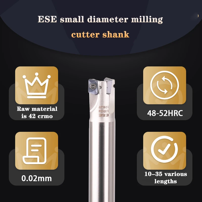 Q.Grt ESE ASM milling cutter small hole deep cavity double-edged small diameter milling cutter JDMT070204 JDMT070208 insert