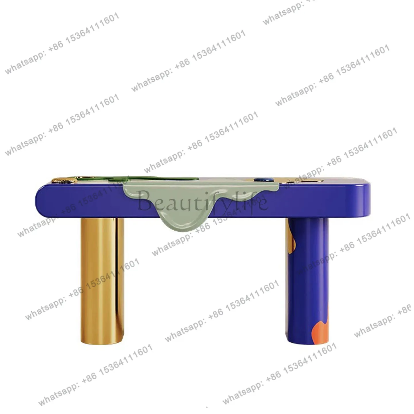 

Итальянский входной стол, светильник, роскошный дизайн, платформа с торцевым видом из цельного дерева, современный креативный входной стол