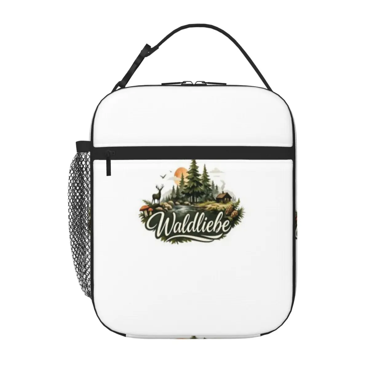 Hot Sale Love Of The Forest Silence Of The Forest Travel Style Food Storage Bag Office Outdoor Lunch Lunch Tote