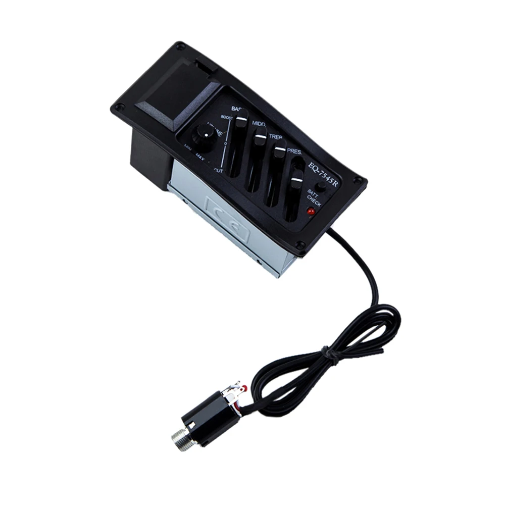 

Pickup 4 B Equalizer Piezo for Acoustic Guitar Ukulele Instrument Accessory Plastic Sound Clarity Stable Sustain Effect Easy