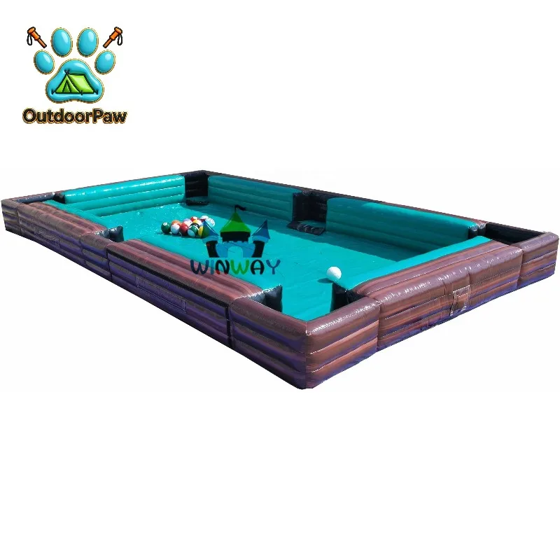 Inflatable snooker football table made of PVC for outdoor use, suitable for adults