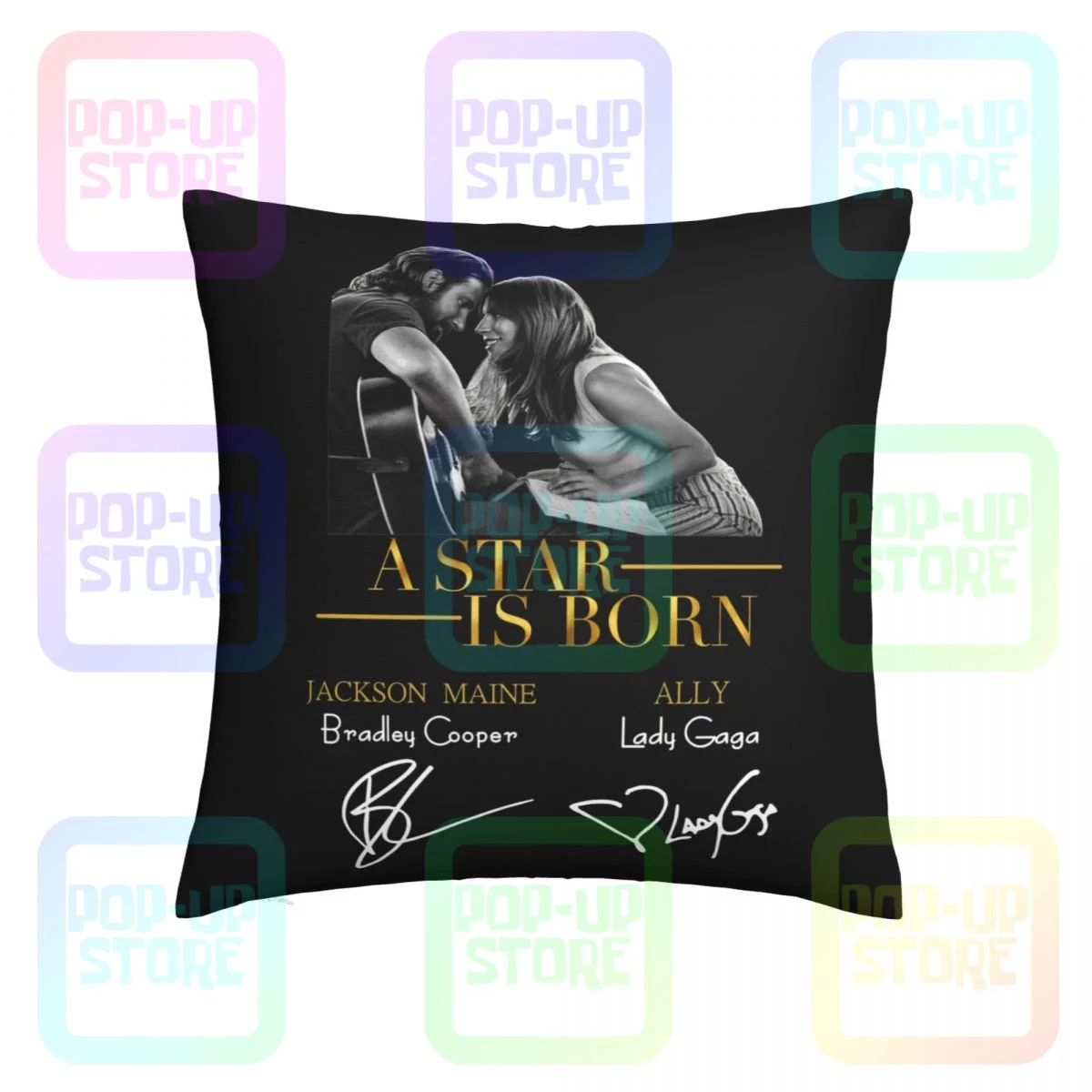 Winter A Star Is Born Bradley Cooper As Jackson Maine With Lady Gaga Throw Pillow Cover Pillowcase Thickened