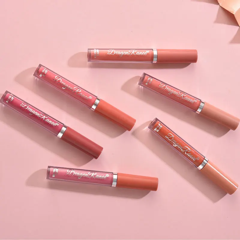 Juego de lápiz labial líquido mate, maquillaje para mujer, Cosméticos de belleza, brillo de labios resistente al agua, tinte de labios duradero, maquillaje coreano