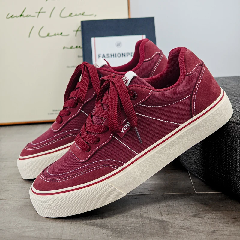 

Новые мужские туфли для скейтборда, студенческая универсальная удобная нескользящая повседневная обувь, дышащая молодежная износостойкая однотонная обувь