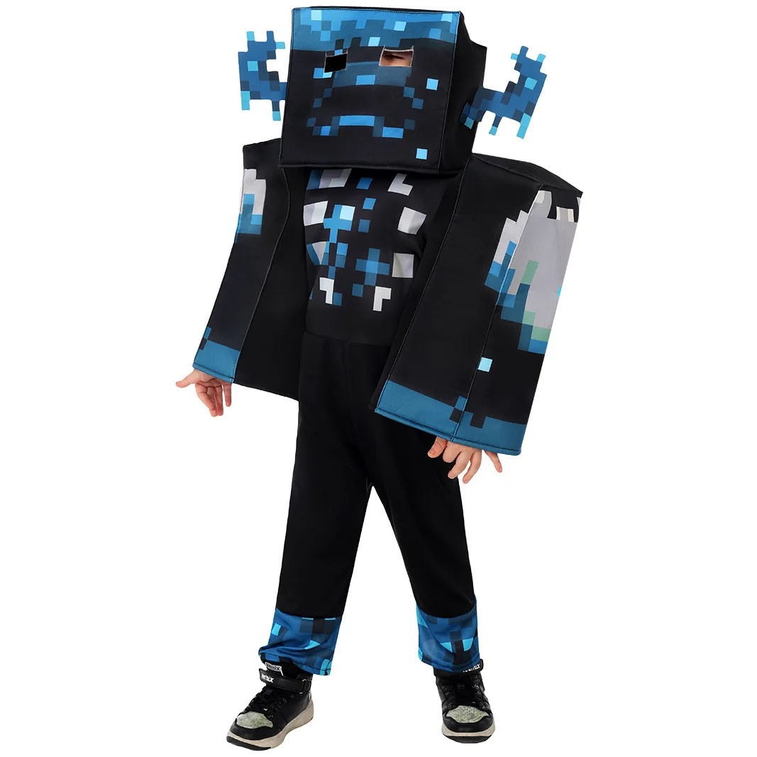 【New Arrival】Halloween My World MC Game Character Enderman Cosplay Costume For Children Performance Costume view 4