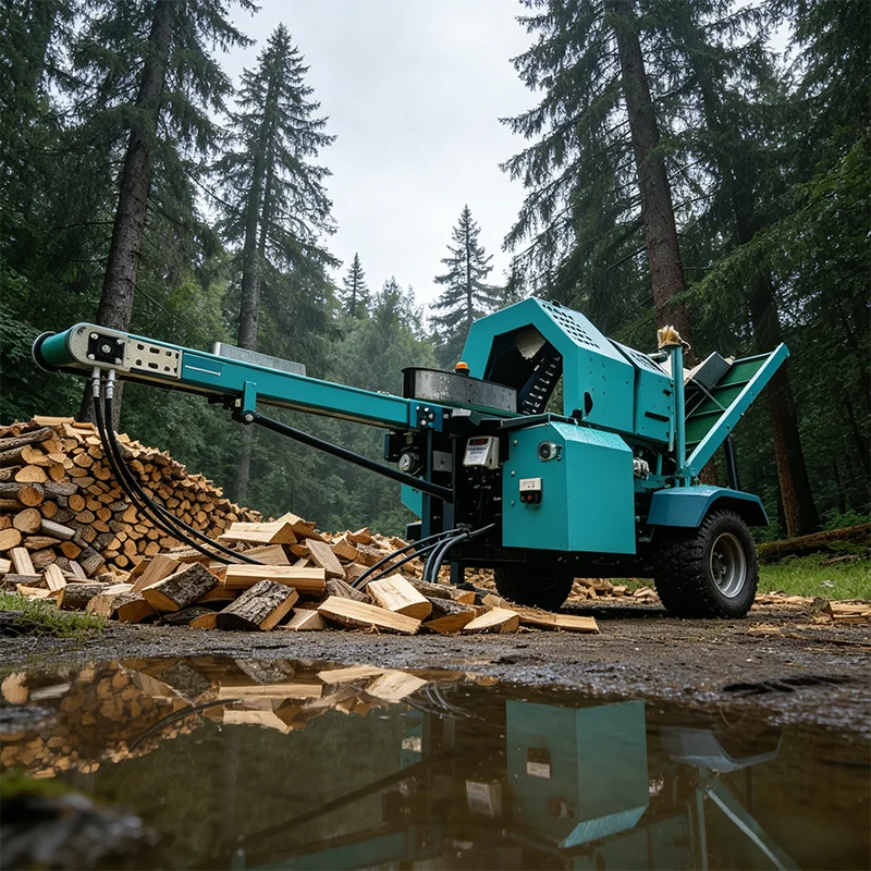 Noise Reduction Electric Log Splitter Hydraulic Wood Splitter Backyard Household Quiet Firewood Splitting Processing Equipment