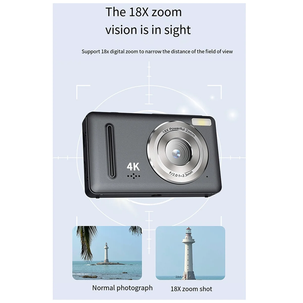 newT77 4K Ccd Digital Camera Photography Camera, Video Blog Camera, Film Camera, 4K 30FPS Mini Camera for Teenagers Pink