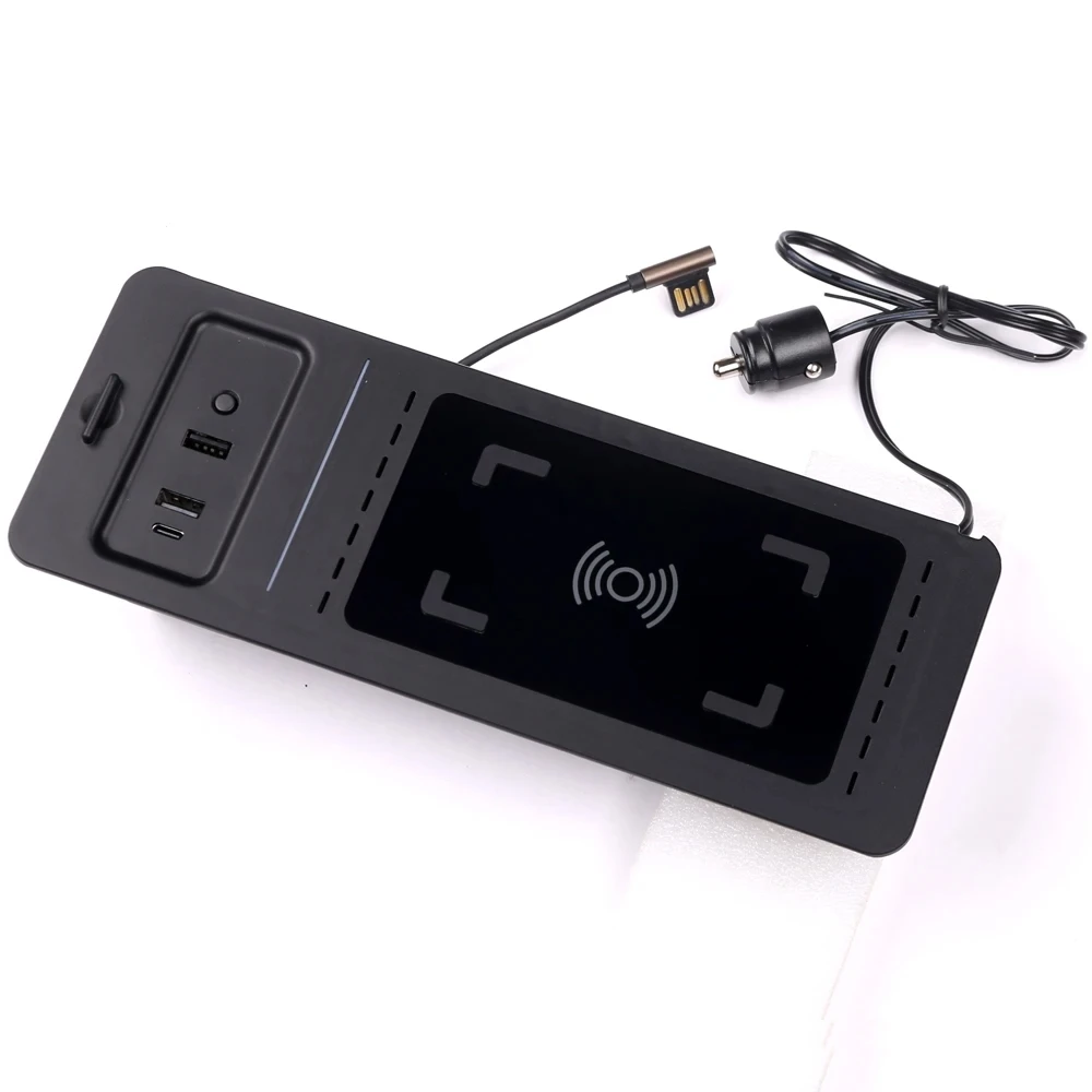 

For Ford F150 F-150 2015-2021 Car Phone Holder Accessories Mobile Phone 15W QI Wireless Charger to Car Fast Charging 1 Set