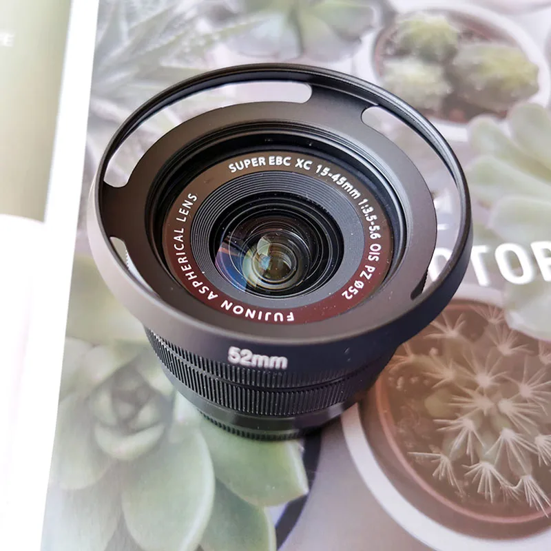 37 39 40.5 43 46 49 52 55 58 62 67 72 77 82mm Capa de lente ventilada inclinada de metal para câmera Leica Voigtlander Sony Fuji Canon Olympus