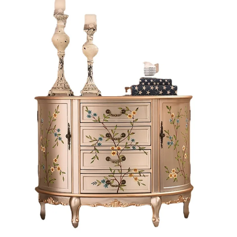 

Modern simple European painted small side cabinet American entrance cabinet
