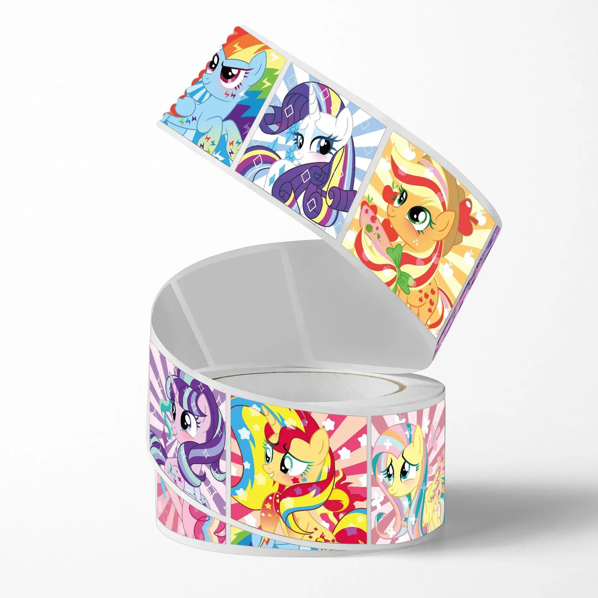 500pcs/Roll My Little Pony：Friendship is Magic Cartoon Sealing Sticker DIY PVC Laptop Decals Decoration Stiker Reward Gift Toys