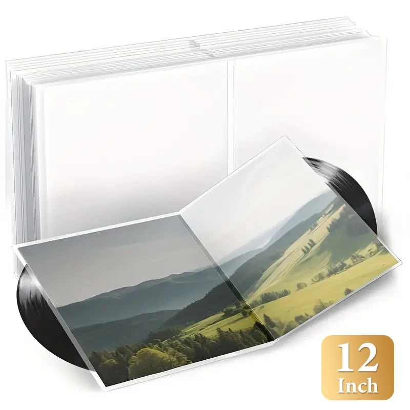 3/5/15/20pcs Double-Sided Foldable Vinyl Album Sleeves LP Record Sleeve Anti-Static Dustproof Dual Open-End Record Protection