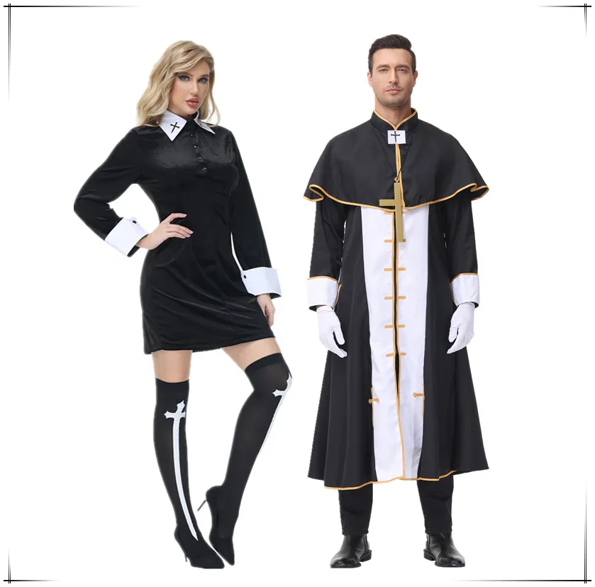 

Одежда для косплея на Хэллоуин, наряд для пары, танцевальный костюм для выступлений, костюм сестры Мэри e, полиэфирное волокно 00%