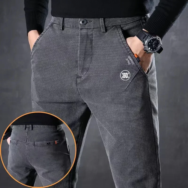 High Quality Golf Pants Men\'s Golf Wear 2024 Autumn New Casual Pants Men\'s Golf Apparel Korean Elastic Force Straight Tube Pants