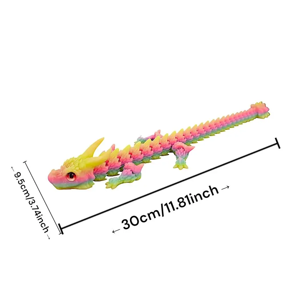 Naga Cetak 3D Simulasi Mata, Cetakan Satu Bagian, Naga Cina, Naga Diceratops Cetak 3D, Laser Fleksibel