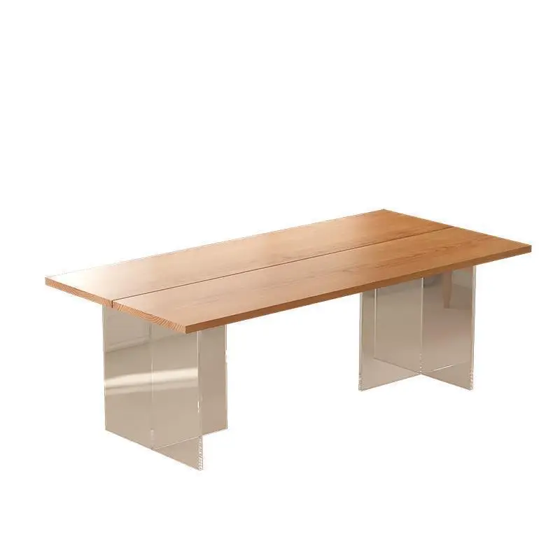 

Solid wood dining table, acrylic suspended dining table