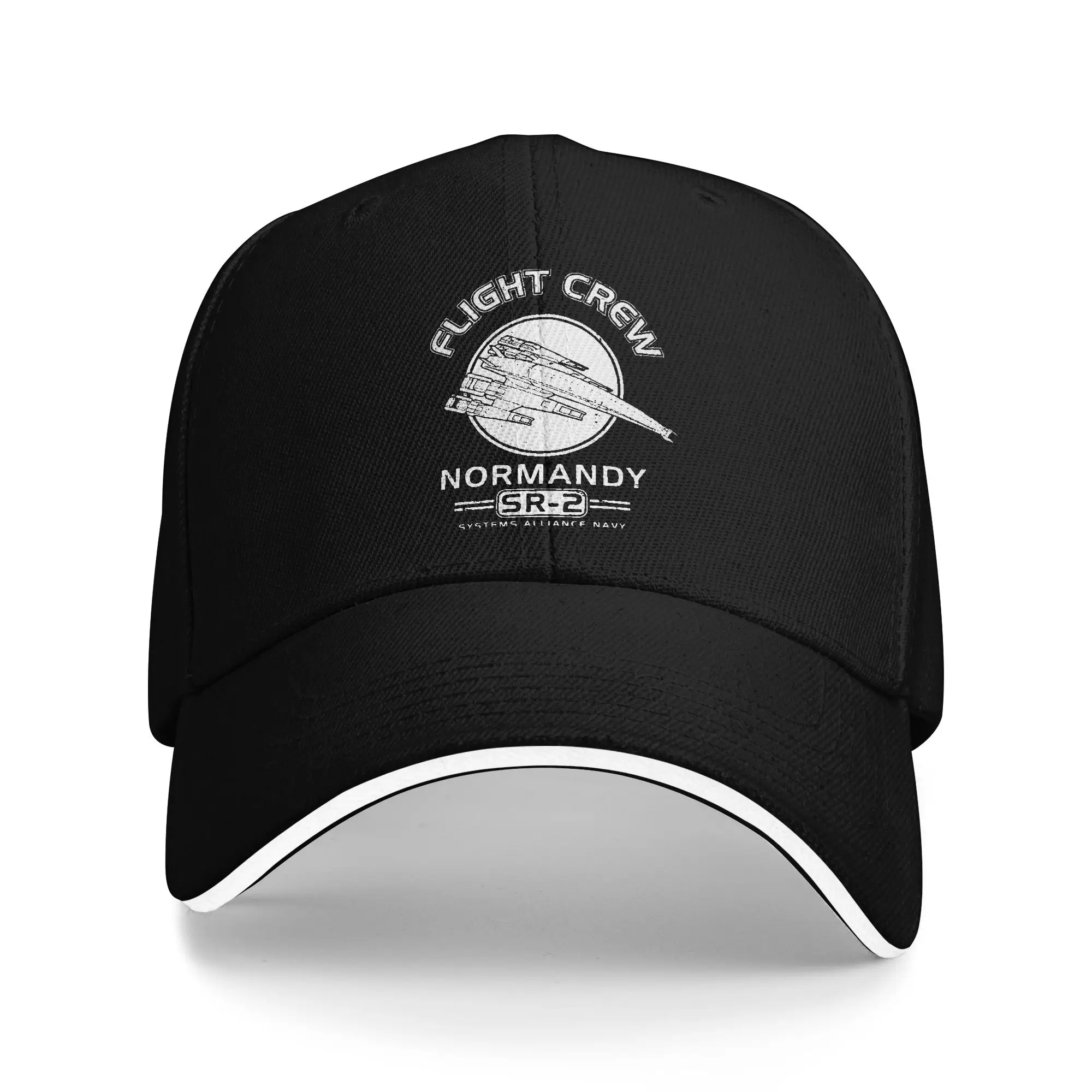 Normandy Flight Crew Sandwich Hat ,Baseball Caps Mass Effect Shepard Gaming Hat Adjustable Snapback Caps Fishing Hat Summer Hats