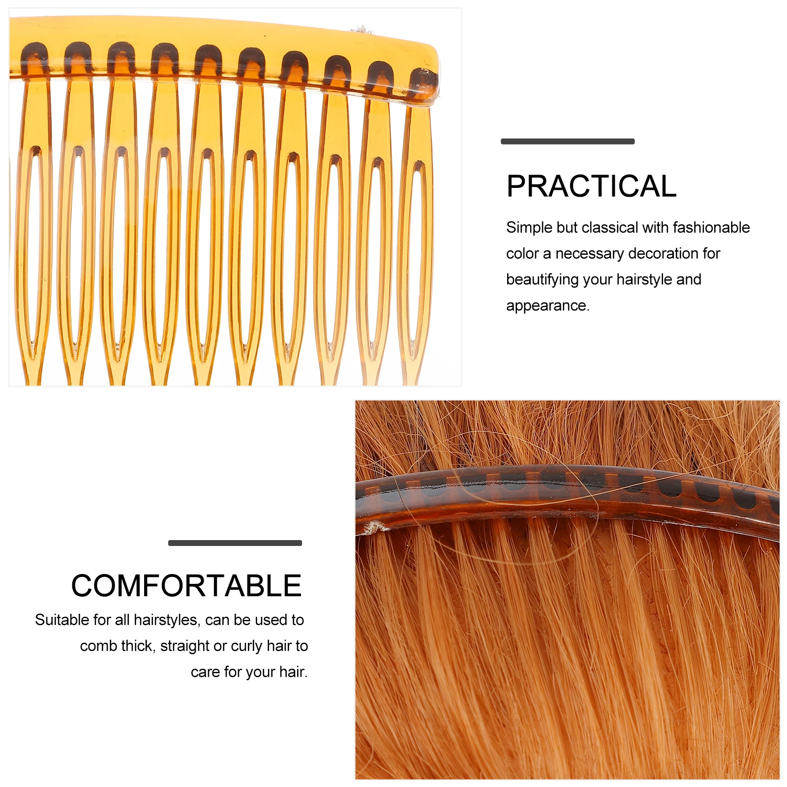 

50 Pcs Plastic Comb Curly Tiny Thin Hair Side Combs Clip Mini Hairpin Washable Bride Hair Pick Wide Teeth Styling Tools