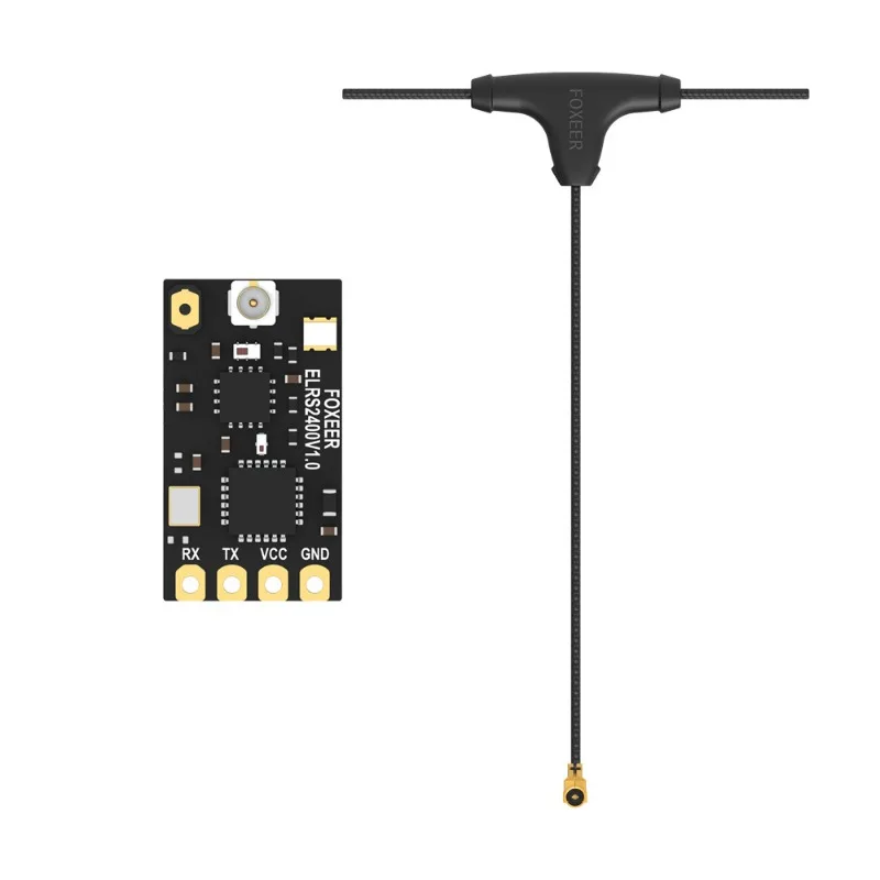 

2PCS FOXEER ELRS receiver 2.4G traverser FPV with T antenna PA + LNA