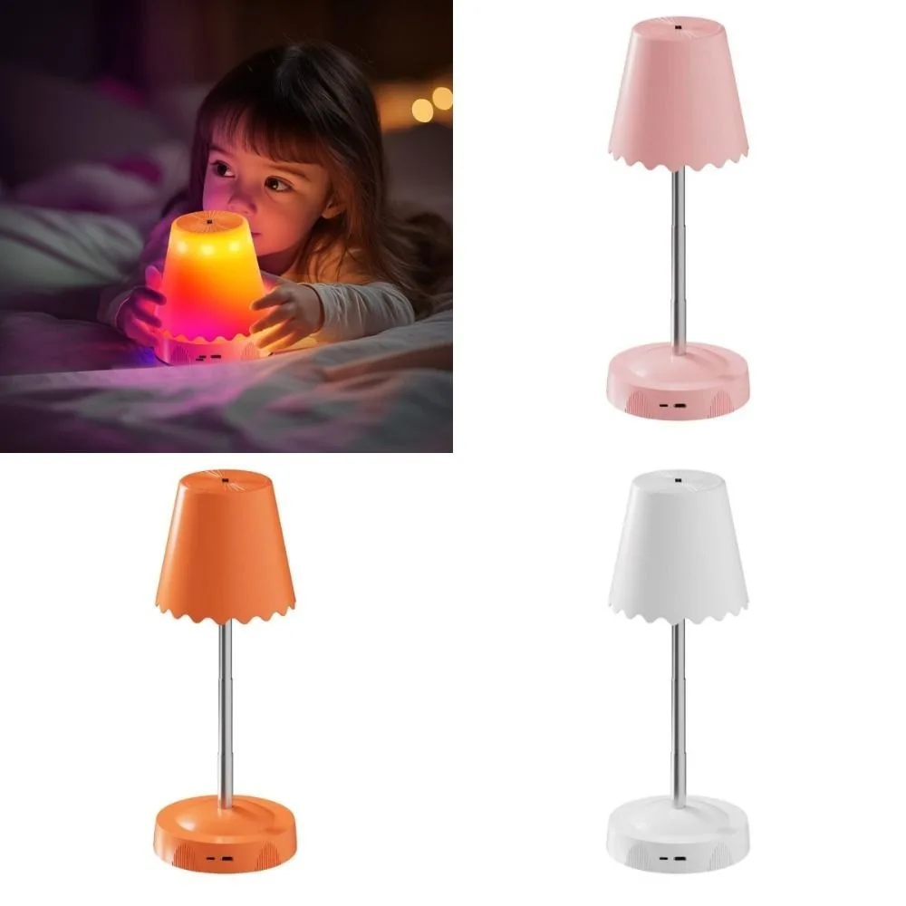 Rechargeable RGB LED Night Lamp Creative Adjustable Room Bedside Lamp Gesture Control Home Decor Atmosphere Light Birthday Gift
