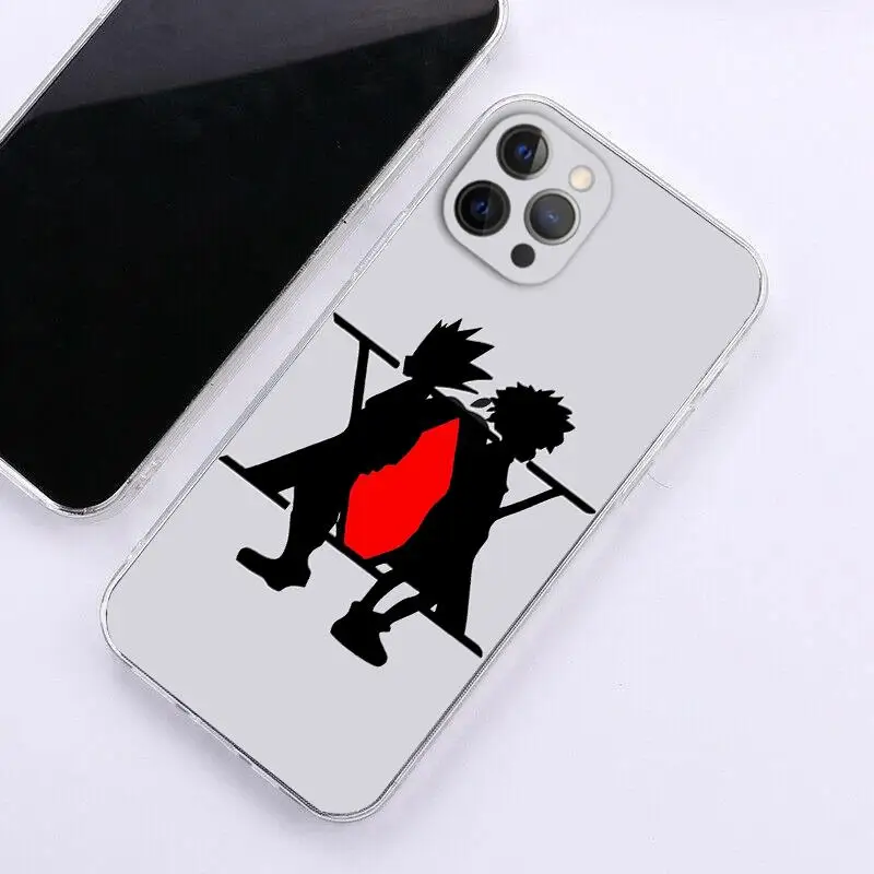 Cute Hunter X Hunter Transparent Phone Case For iPhone 13 12 11 Pro XR X XS MAX 7 8 6s Plus HXH Anime soft silicone Cover Fundas