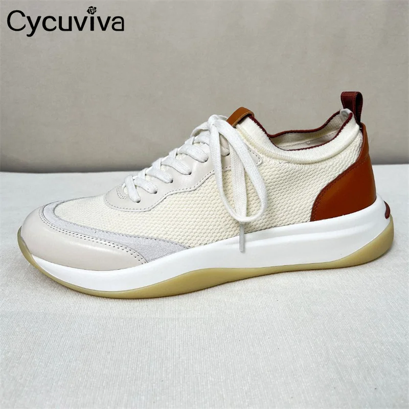 Vendita calda ventilazione mocassini in rete da uomo suola spessa stringata Casual Comfort scarpe basse uomo autunno festa vacanza scarpe da passeggio da uomo