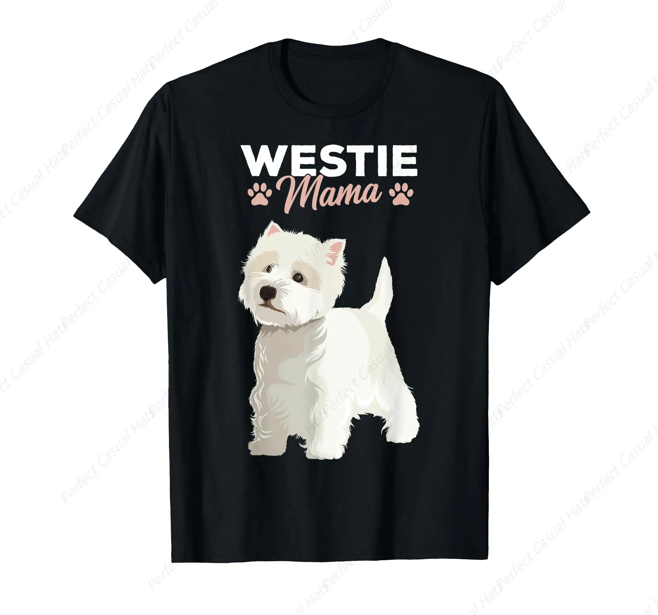 West Highland White Terrier Mama Dog Westie Mom Women Men T-Shirt Cotton Tops  Design Special Street Classic Tee Shirt