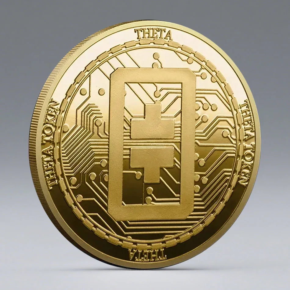 عملات تذكارية جديدة للعملات الافتراضية من ثيتا، عملات معدنية قابلة للجمع مطلية بالذهب #2
